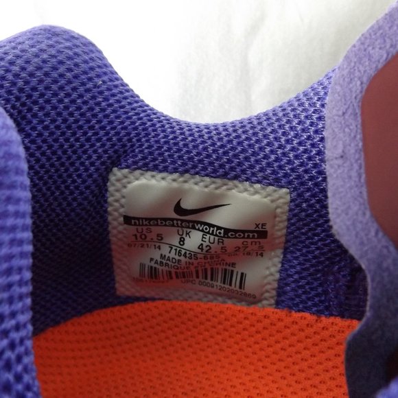 Nike Zoom Running Sneakers, Purple, Size 10.5 - Picture 3 of 11